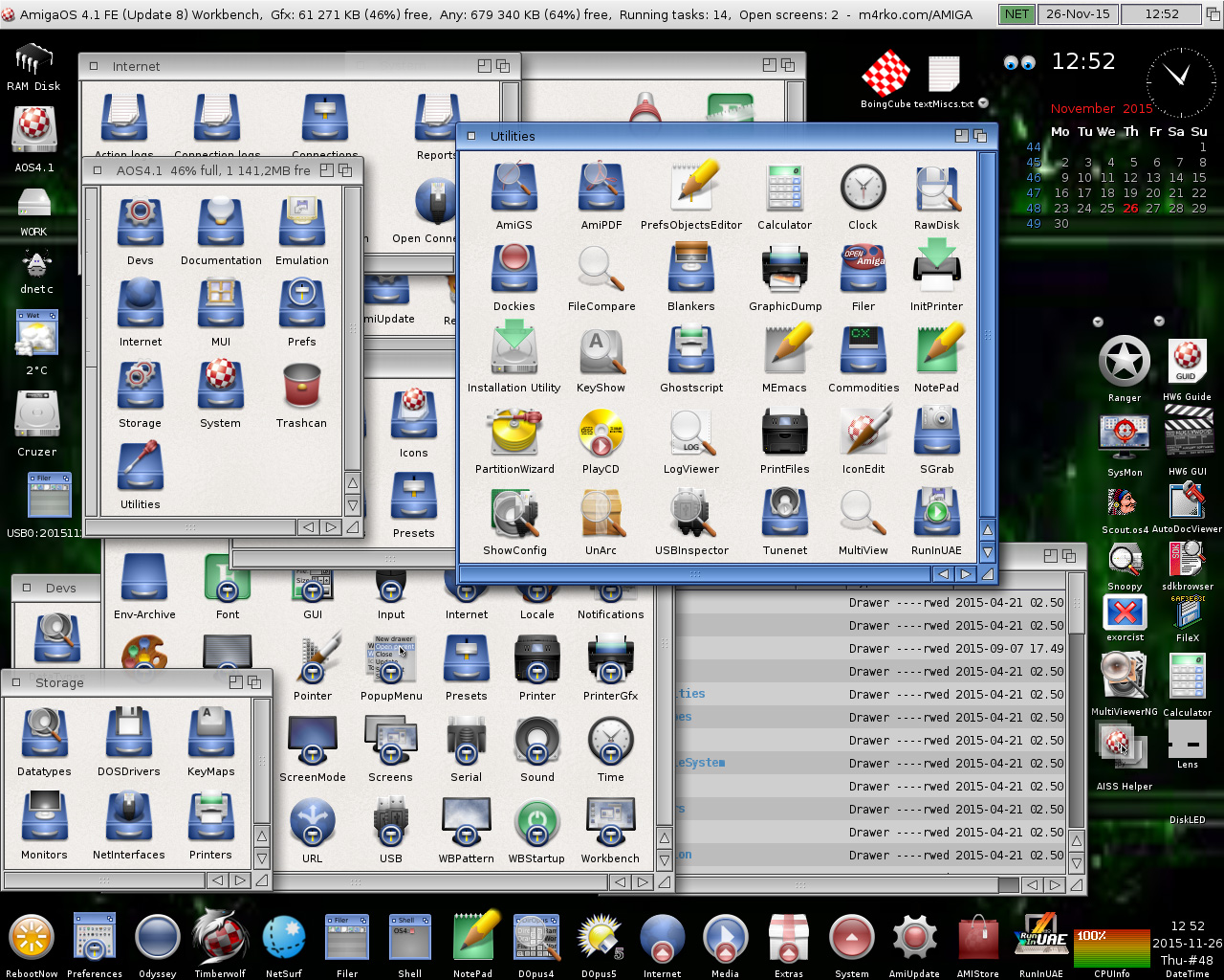 Lots of windows-AmigaOS 4.1 FE-Update 8-Workbench-AOS4.1u8